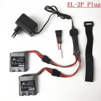 

EL Plug 800mah 9.6V Battery and (2 in 1) 9.6v charger cable for JYRC S911 9115 9116 S912 RC Car Upgrade spare parts 9.6V Battery