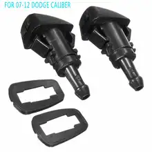 For Dodge Caliber 07-12 Front Windshield Wiper Water Spray Jet Washer with Rubber gaskets Pair