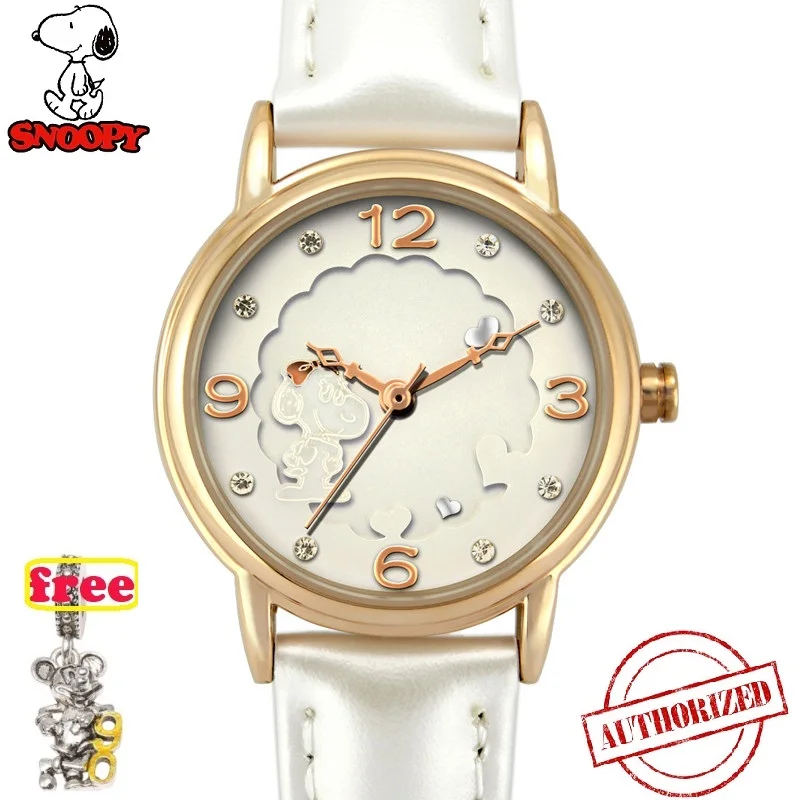 

SNOOPY official genuine girls New relojes Cartoon Children Watches Fashion Kids Cute japan quartz Watch relogio feminino bew006