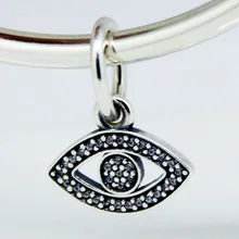 Подходит для европейских браслетов глаз серебряные подвески с фианитом новые оригинальные 925 пробы серебряные бусины DIY ювелирные изделия оптом 09048