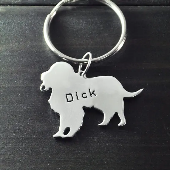

King Charles Cavalier spaniel keychain dog key chain alloy hand cut King Charles Cavalier spaniel pendant