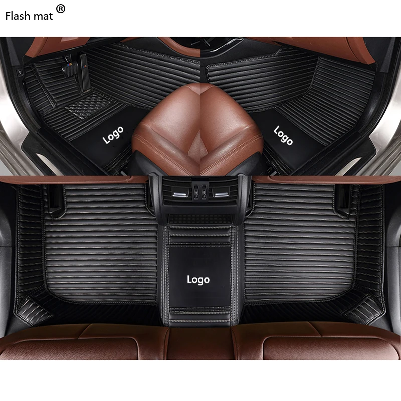 US $62.07 Flash mat Logo car floor mats for Jaguar XF XE XJL XJ6 XJ6L FPACE FTYPE brand firm soft car accessories car styling Custom