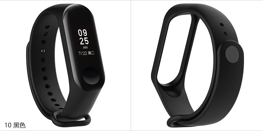 10 шт./упак. для Mi Band 3 4 ремешок браслет аксессуары для Mi 3 Mi 4 ремешок силиконовый спортивный фитнес-браслете Mi Band 4 браслет