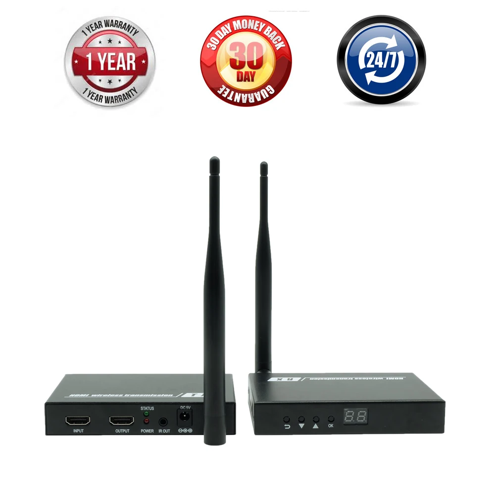 196ft HDMI Wireless Transmitter 5GHz Wireless HDMI Transmitter font b Receiver b font With IR WIFI