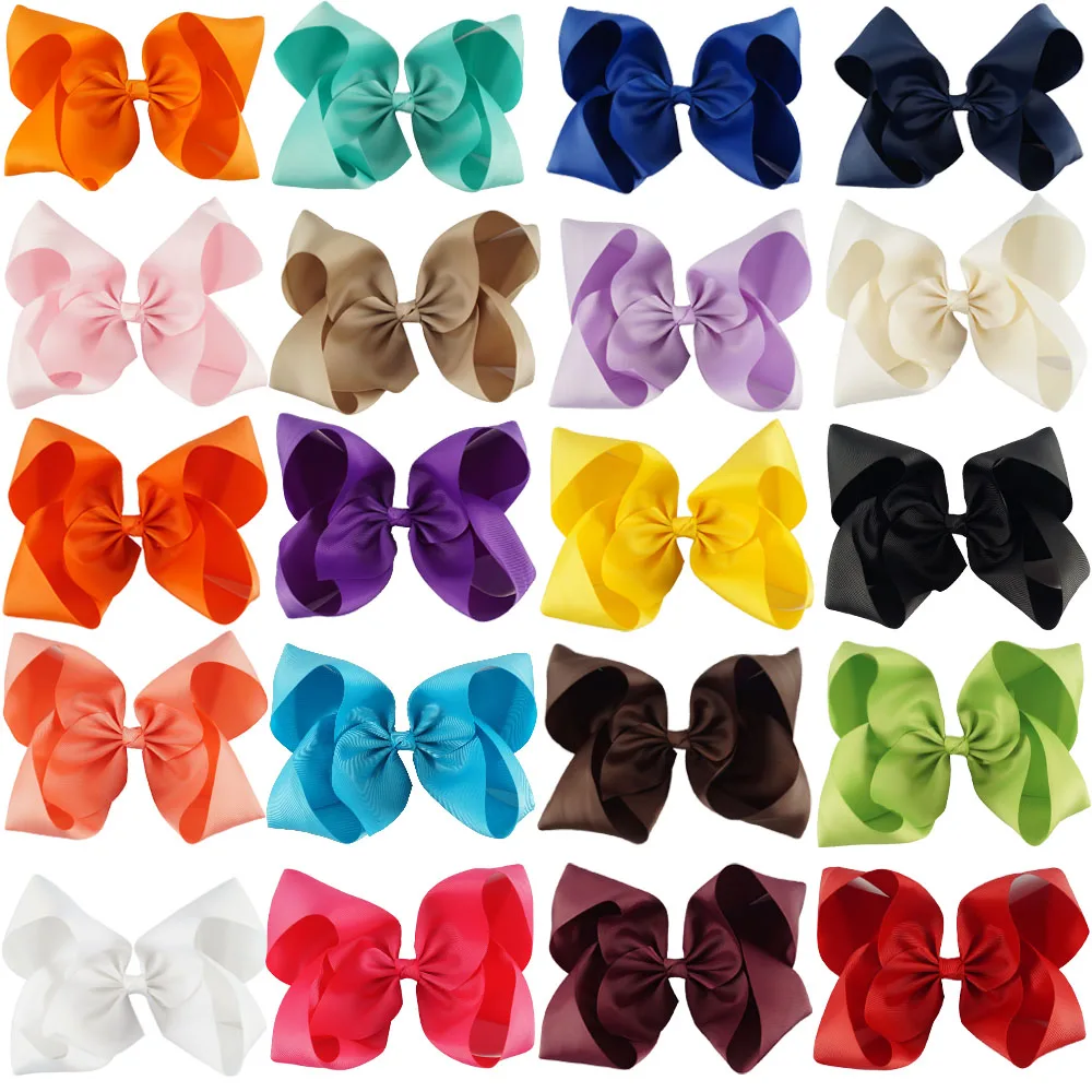 

10'' 2018 New Winter Solid Hair Bows On Sale Big Promotion Products Free Shipping Hair Bows Baby Girls Kids Hair Accessories