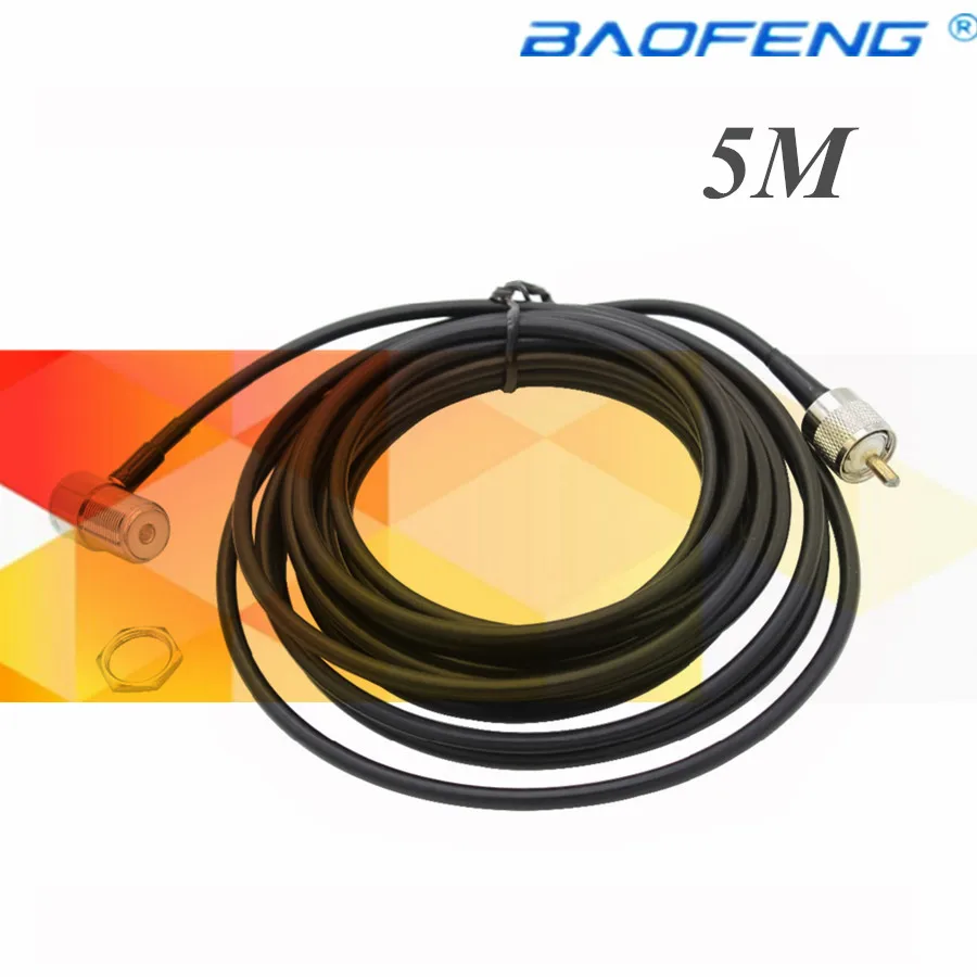 Cb antennaS0239connector KT 8900 Extension Cable for Car Radio (R) 5 M