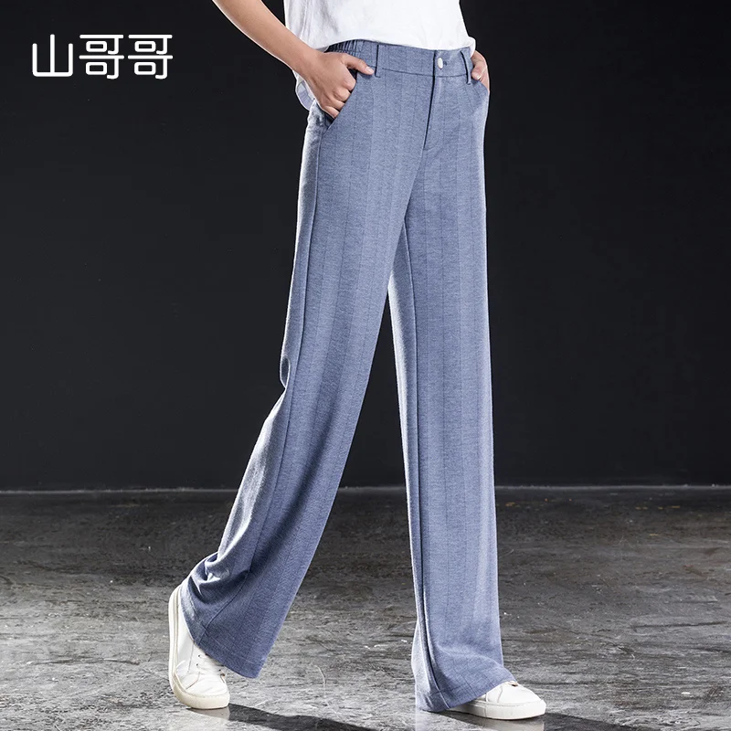 

Shangege best High Waist Women Wide Leg pants Full Length Loose Casual Solid Straight Soft Pants Soft Summer 5XL 6XL