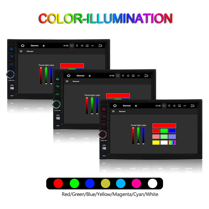 Perfect Ancluu 7 inch 2 din android 8.1 car dvd player GPS radio for NISSAN Hyundai cars tape recorder navigation 7