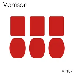 Vamson для GoPro аксессуары 6 шт. VHB клей Важная поверхности изогнутых плоских Стикеры для GoPro Hero 4 3 + для xiaomi для yi VP107