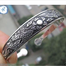 10 pcWholesale Тибетский Тибет серебряные Тотем Браслет Браслет-Манжета 06(C0322