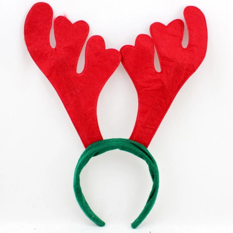 

2017 New DIY Christmas Headband Antlers Ear Hair Hoop with Flowers Christmas Party Hair Accessories Deer Hair Buckle Decoration