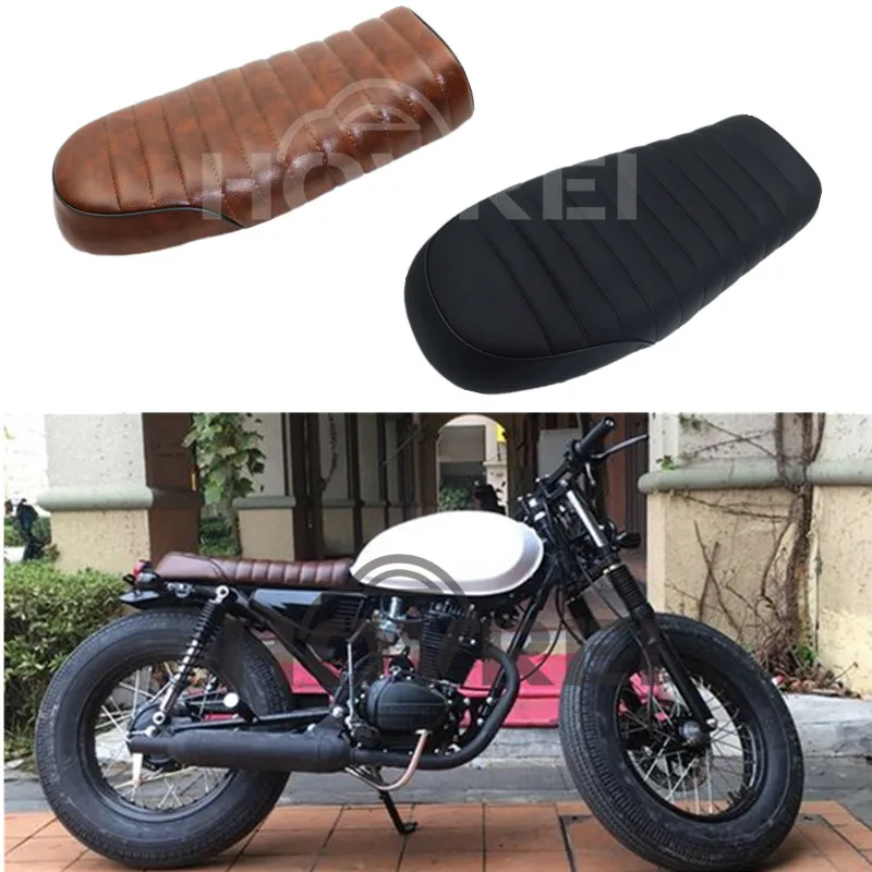 Универсальное Ретро сиденье для мотоцикла brwon черное плоское винтажное Honda CB125S