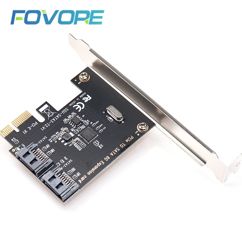 Удлинительная карта PCI E Express для SATA 3 0 с кронштейном 2 порта III 6 Гбит/с