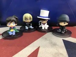 Конан Kaitou Kiddo 4 шт./компл. Мини фигурки 1/16 масштаб ребенок сидит Ver. Akai Shuuichi Фуруя Rei игрушки из ПВХ фигура подарок