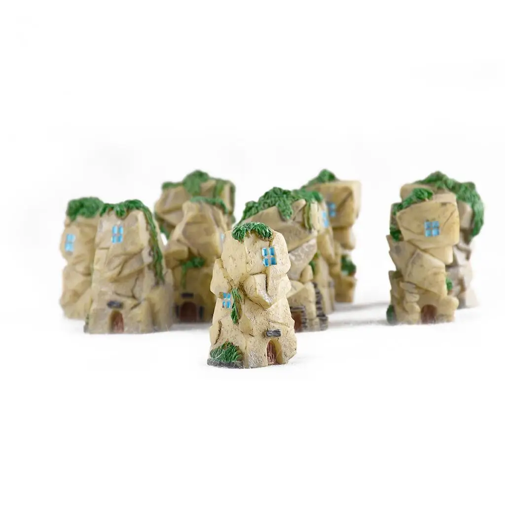 

10PCS Resin Castle Rock House Model for DIY Architecture Model