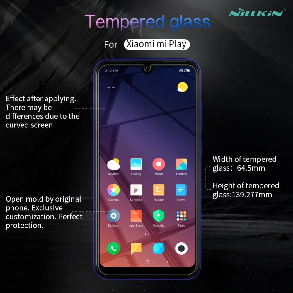 Xiaomi mi Play glass Nillkin H+ PRO 2.5D ультратонкое закаленное стекло для защиты экрана против царапин для Xiao mi Play стекло Nilkin