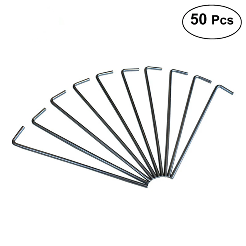 50pcs 18cm Tent Stakes Heavy Duty Galvanized Metal Tarp Pegs for Camping Outdoor Activityin