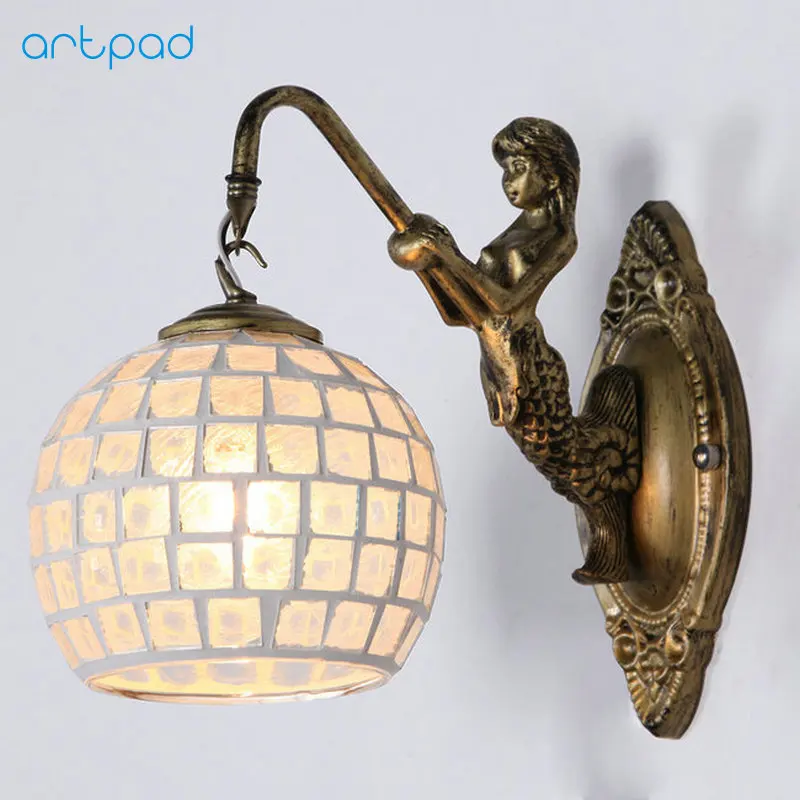 Artpad Mediterranean Style Decoration Turkish Mosaic Lamps Handmade Stained Glass Sconces Antique Wall Lights For Home Lighting Artpad Mediterranean Style Decoration Turkish Mosaic Lamps Handmade Stained Glass Sconces Antique Wall Lights For Home Lighting