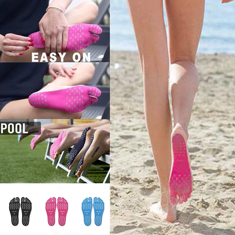 1 Pair Invisible insoles Beach Non slip Foot Stick Heel Care Portable Sticker Shoes Stick on