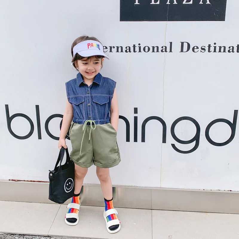 

Boys 2019 summer new children's jumpsuit tide children's clothing boy's net red shaking sound with the same suit