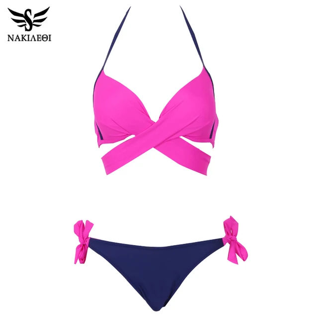NAKIAEOI 2018 Seksowny bikini kobiety strój kąpielowy push up stroje kąpielowe Criss Cross Bandage Halter bikini Set Beach strój kąpielowy pływać nosić XXL tanie i dobre opinie Bikinis Set Nylon spandex Jednolity patchwork druk Wire Free 180073 Niska talia Pasuje do rozmiaru Weź swój normalny rozmiar NAKIAEOI 2018 Seksowny bikini kobiety strój kąpielowy push up stroje kąpielowe Criss Cross Bandage Halter bikini Set Beach strój kąpielowy pływać nosić XXL tanie i dobre opinie Bikinis Set Nylon spandex Jednolity patchwork druk Wire Free 180073 Niska talia Pasuje do rozmiaru Weź swój normalny rozmiar