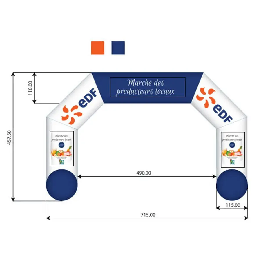 Заказная ПВХ реклама надувная АРКА, свободно стоящая Арка с наклейкой баннеры для продвижения