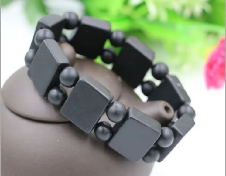 

AAA+ Black sinbin bian stone bianchi jade needle stone bracelet/bracelets for men/women bangle gift handrow good health jewelry