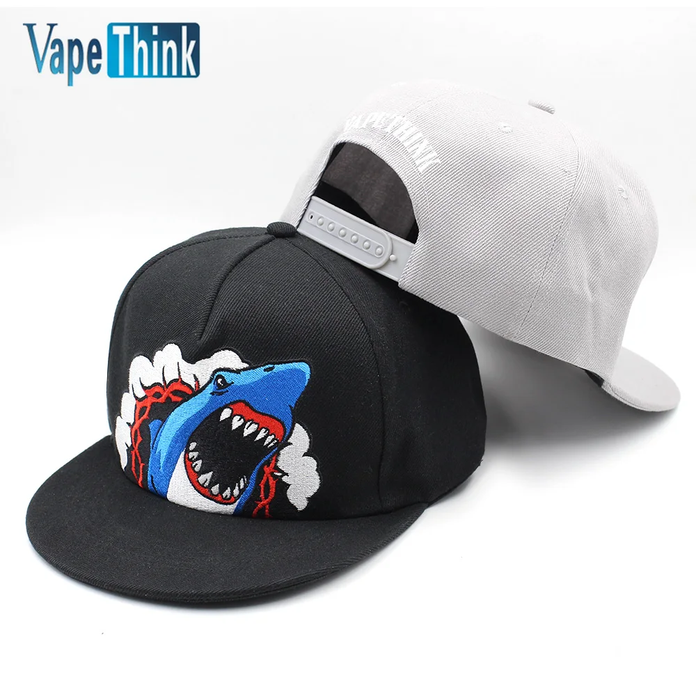 

Vapethink Shark Rapper Hat Cap Cool Vaper Favorite Gift For Diy Electronic Cigarette Party Vape Club Black Grey