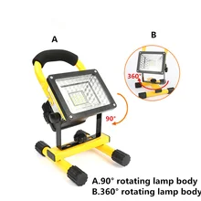 3 модели Водонепроницаемый IP65 30 Вт Светодиодный прожектор светильник Портативный строительной площадке Точечный светильник Перезаряжаемые уличная Рабочая светодиодный аварийный светильник