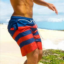 Летние Брендовые мужские пляжные шорты Бермуды для серфинга, плавки боксеры, купальные костюмы, купальники, спортивные шорты