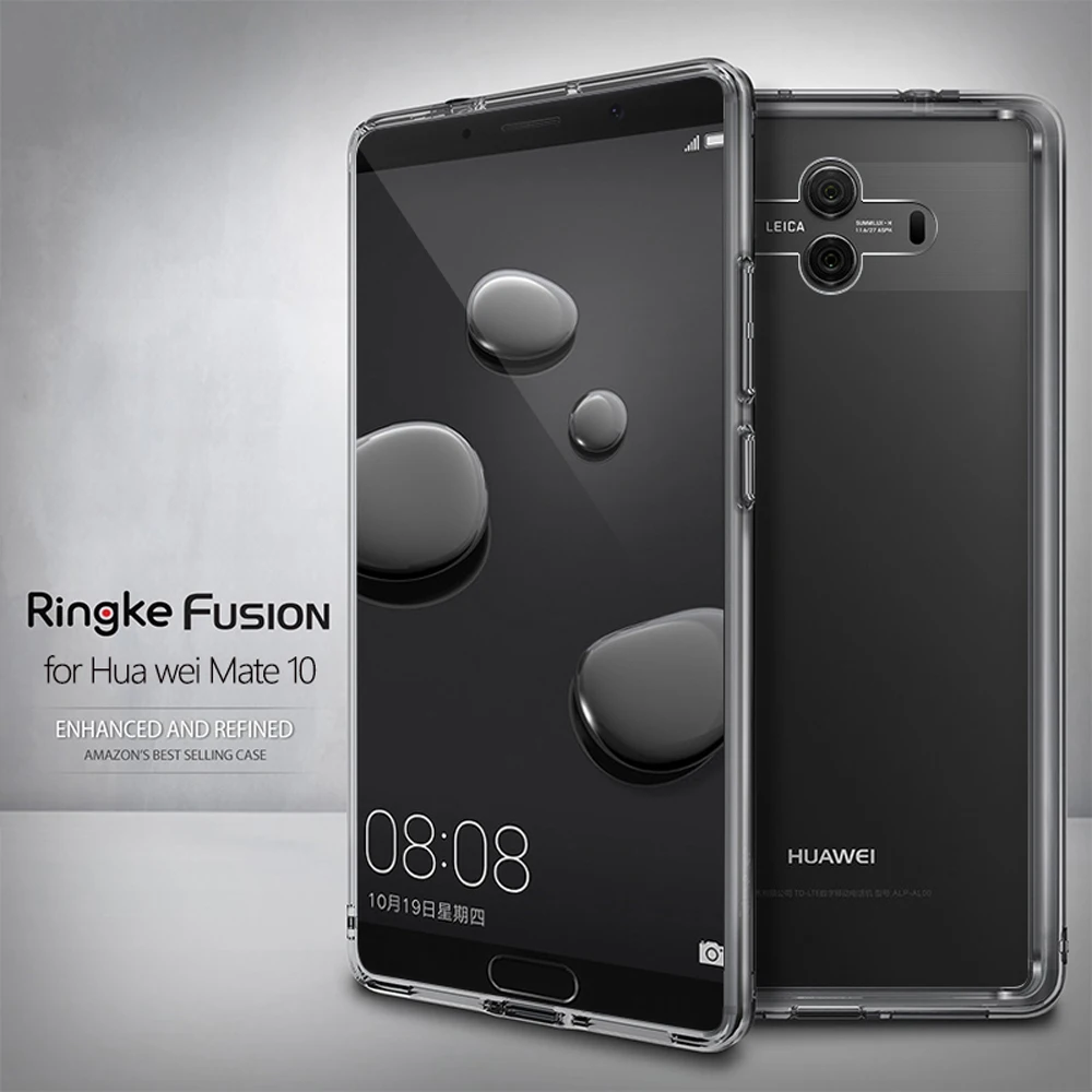 Ringke Fusion для huawei mate 10 Чехол прозрачный PC задняя крышка мягкая TPU гибридная рамка