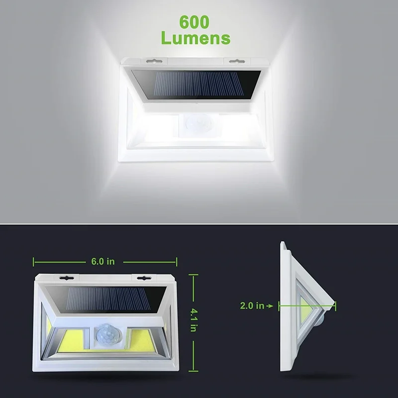 COB Solar LED New Sensor Light Outdoors Solar Lamp For Garden Decoration Night Security Wall Light Waterproof IP65 Luces Solares