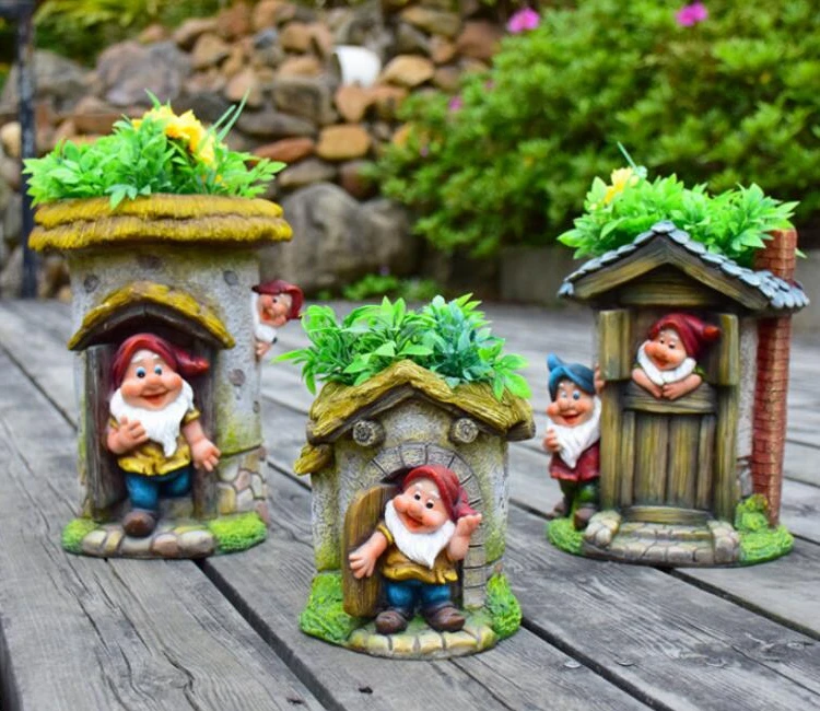 Elf Dwarf Flower Cylinder Decoration (6)