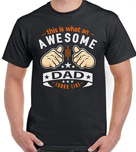 New 2017 Fashion T Shirts Novelty O-Neck Short-Sleeve Tees This Is What An Awesome Dad Looks Like For Men | Мужская одежда