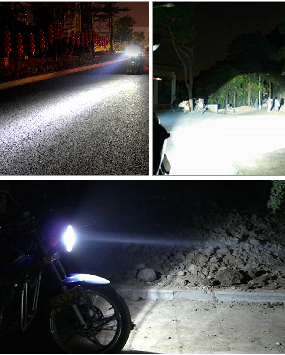 VooVoo 15W 25W LED Motorcycle Car Spotlight Headlight Fog DRL Light for Scooter E-bike Truck ATV UTV SUV Motorbike Headlamp (15)