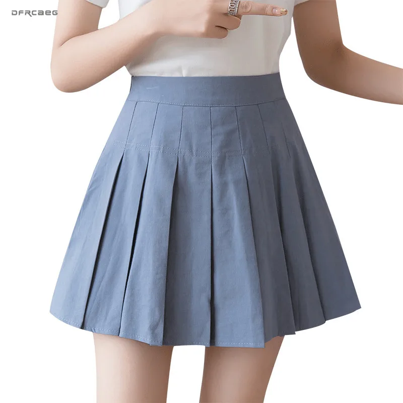 Лето Новые поступления Европейский стиль миди плиссированная юбка для женщин черный, белый, бежевый, розовый шифон юбки s эластичный