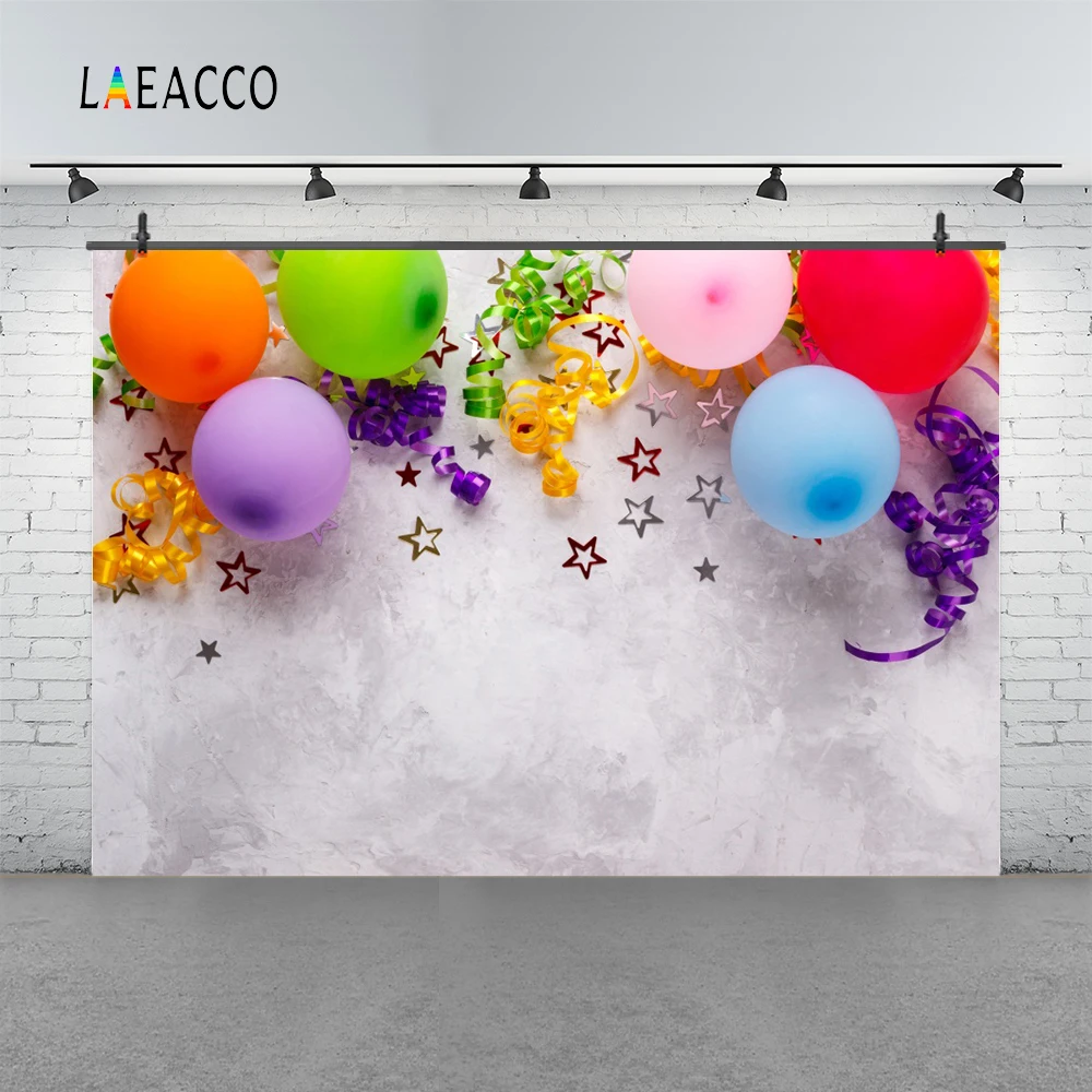 Laeacco Красочные воздушные шары звезды пентаграмма ребенок фотографии фоны индивидуальные фотографические фоны для фотостудии