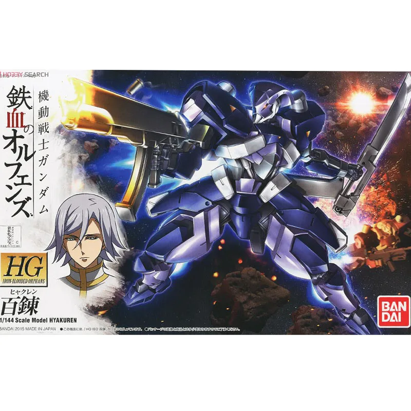 

1PCS Bandai HG IBO 006 Iron-Blooded Orphans 1/144 Hyakuren Mobile Suit Assembly Model Kits Robot Anime action figure Gunpla