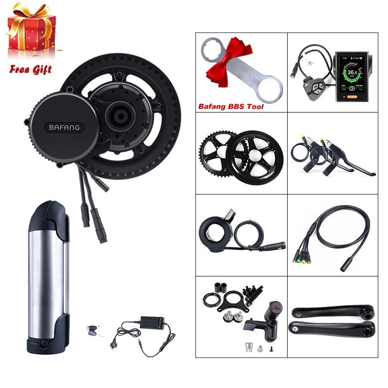 Bafang Mid Drive Motor 48V 350W BBS BBS01B Electric Bike Crank