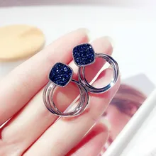 Классические геометрические металлические женские красивые серьги-гвоздики милые серьги Модные ювелирные изделия женские аксессуары