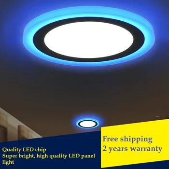 

ultra thin LED double color plate light / circular square embedded flat lamp