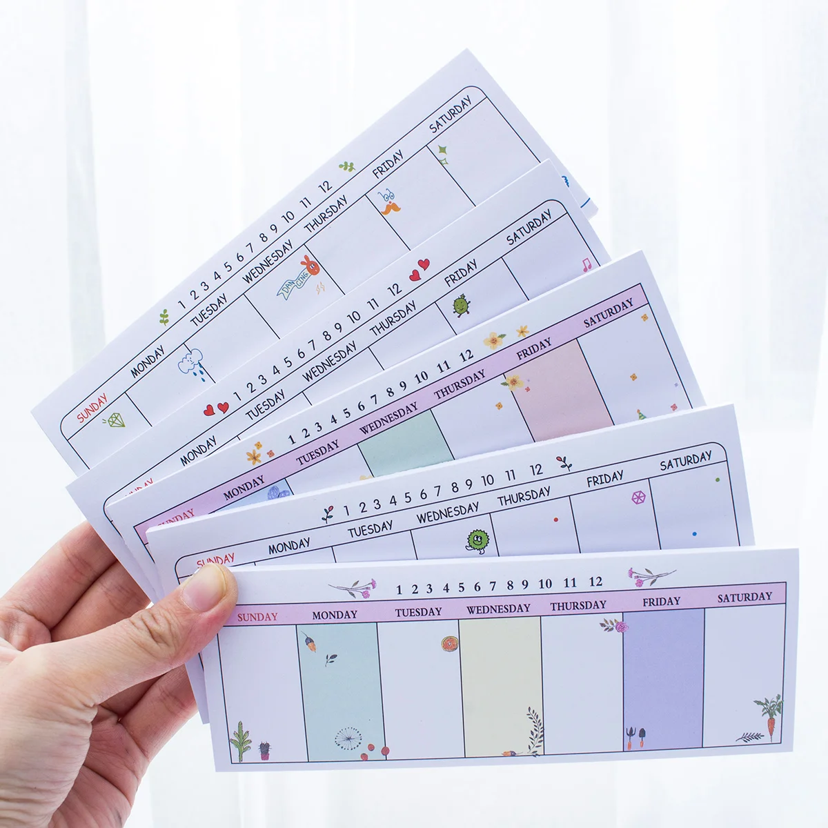2 pcs/lot Convenient Weekly Schedule Memo Pads Small Creative Lovely