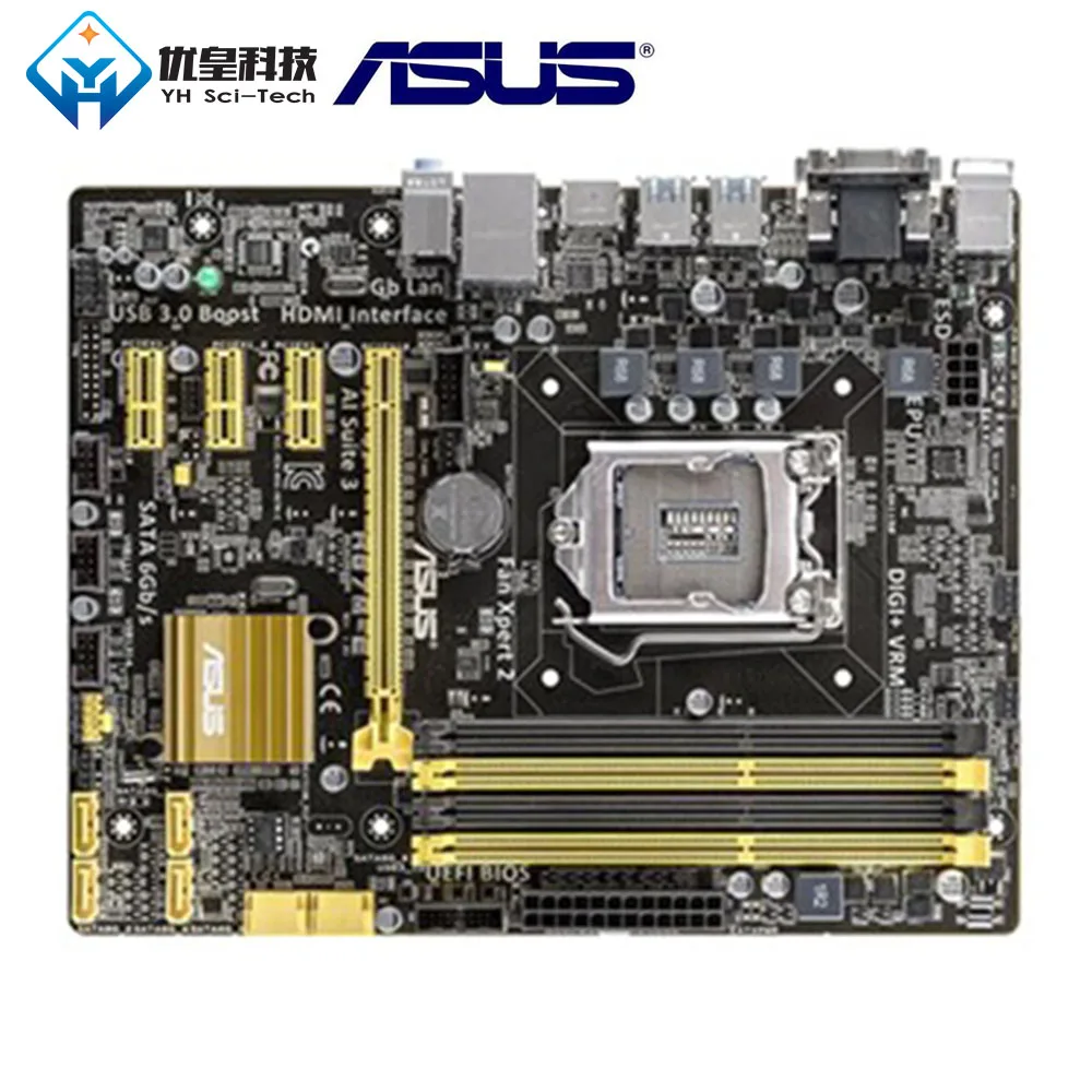 

Original Used Desktop Motherboard Intel H87 Asus H87M-E LGA 1150 Core i7/i5/i3/Pentium/Celeron DDR3 32G Micro ATX