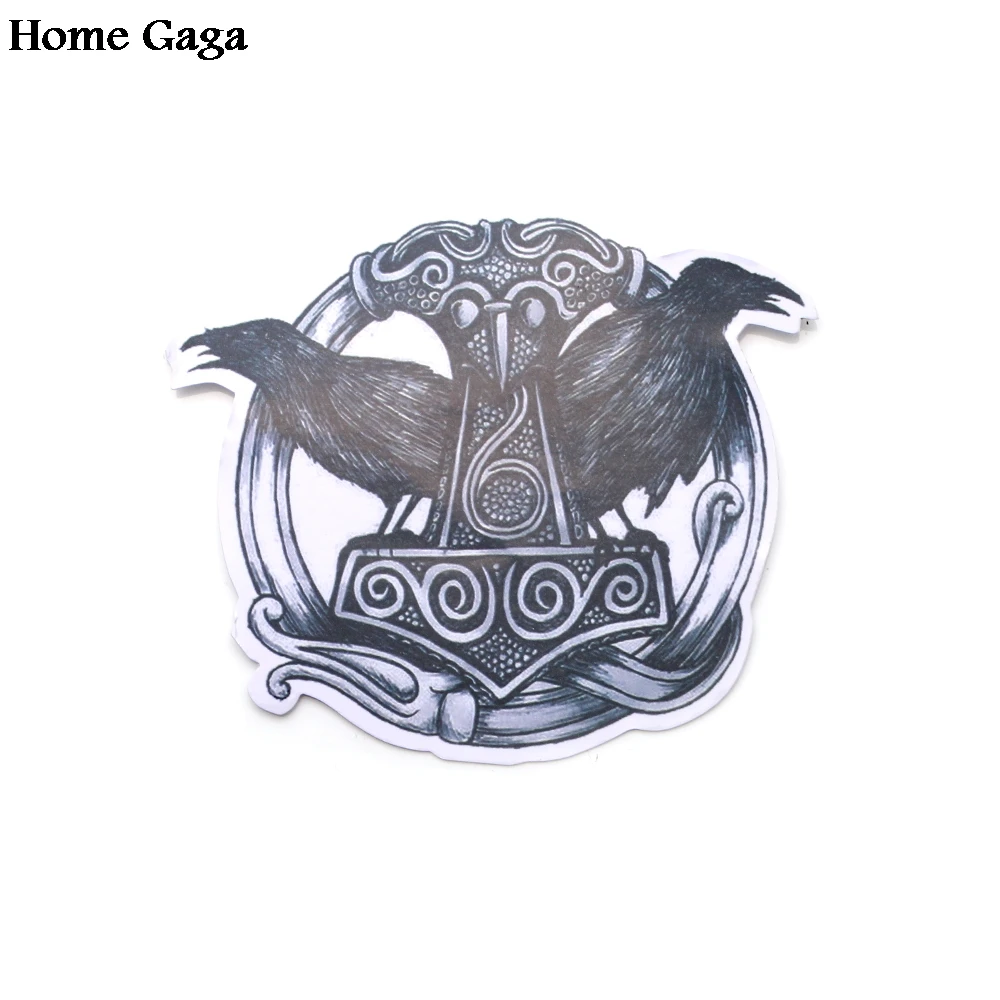 Homegaga 14 قطعة/المجموعة الفايكنج ملصقات لأجهزة الكمبيوتر المحمول لوح التزلج المنزل الديكور سيارة التصميم شارات الفينيل خربش بارد DIY يعمل D0879