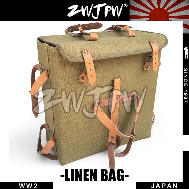 WWII WW2 Japanese Military Flax Backpack Army Cavalryman Horse Bag