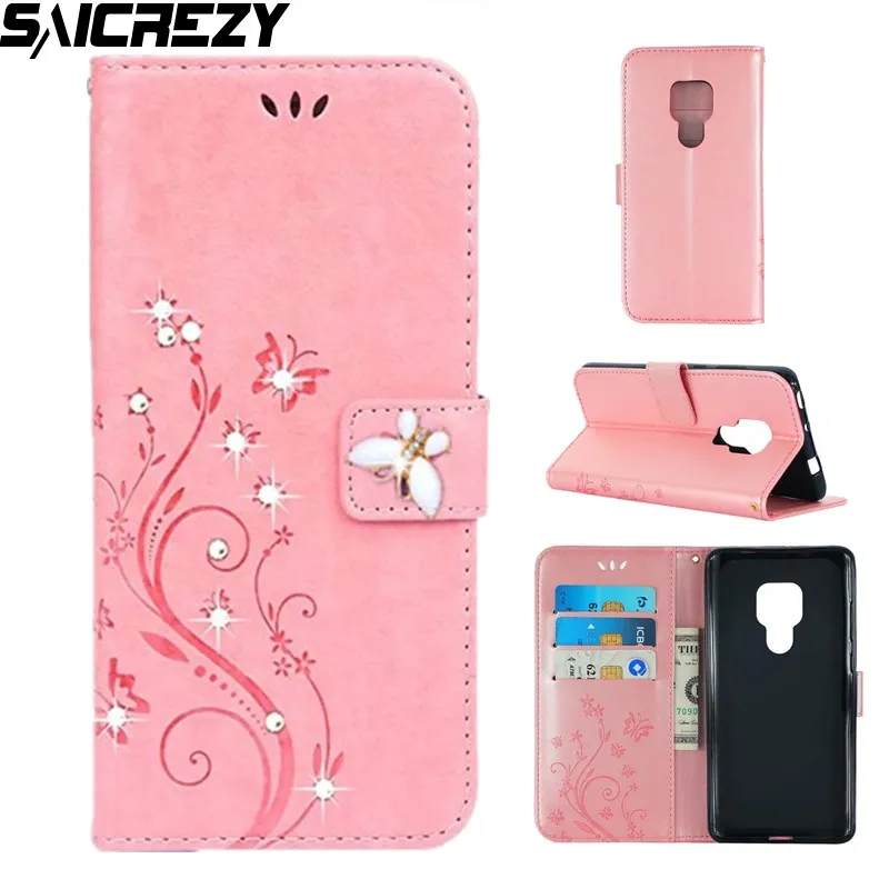 

Bling Case For Huawei Mate 20 Lite Pro Y3 Y5 Y6 2017 Y5 Prime 2018 Diamond Rhinestone PU Leather Flip Cover Wallet Skin
