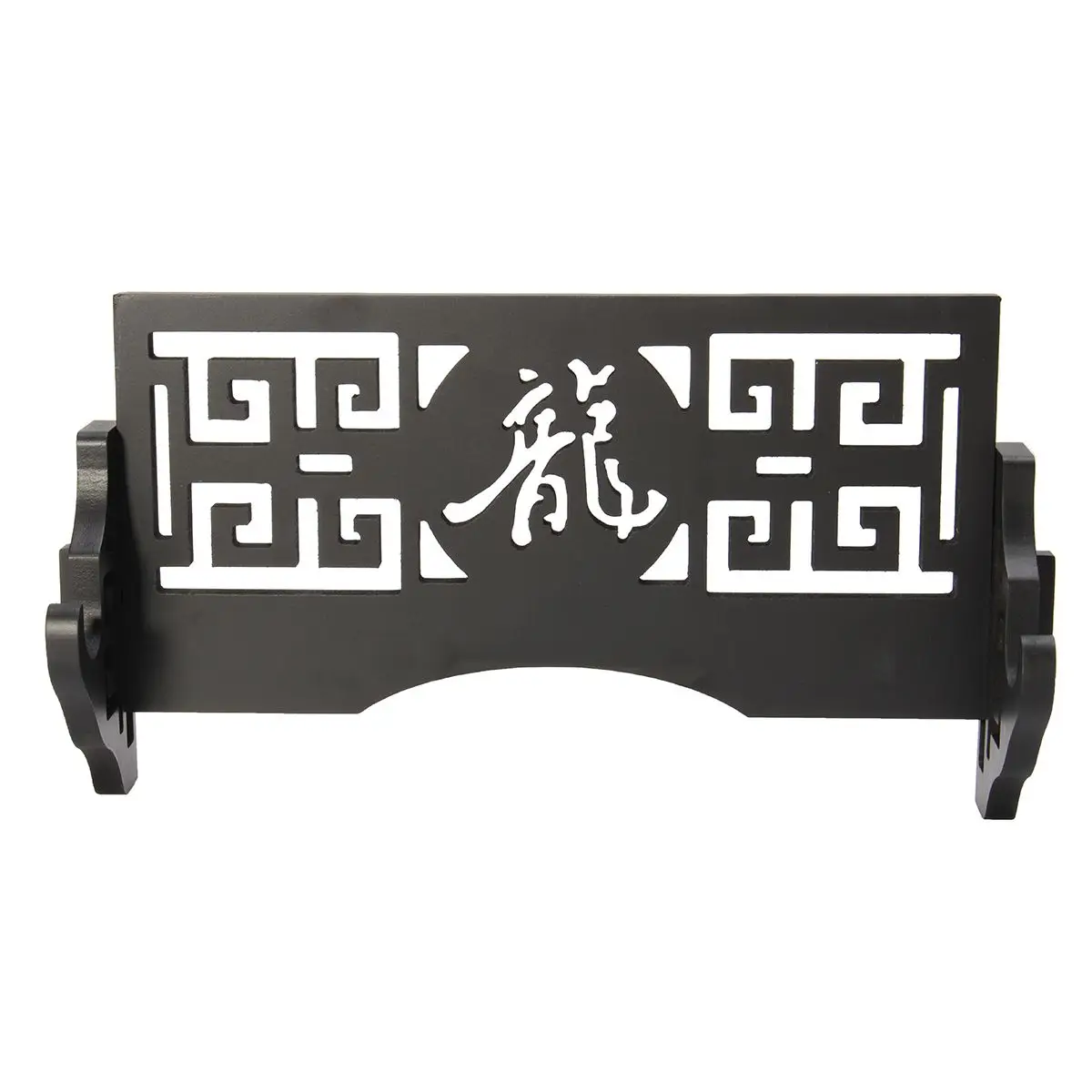 

Wall Mount Hollow Out Chinese Characters Dragon Samurai Sword Holder Stand Hanger Sculpture Statues for Home Decor Crafts