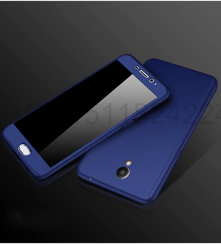 360 Full Case For Meizu Pro 7 Cases Hard PC Degree For Meizu  M6 Note M6 M5 Note  M6s Cover + Tempered Glass A15