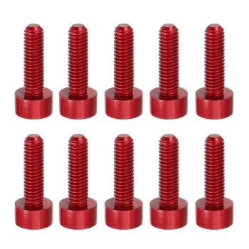 

10PCS/BAG M3*10mm Hexagon Socket Cap Head Screw Hex Head 7075 Aluminum Alloy Red Screws Bolt M3AH2