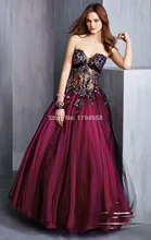 2016 schatz Ballkleid Prom Kleider Applique Pailletten Bodenlangen Abendkleid Durchsichtig Formale Abendkleider Pageant